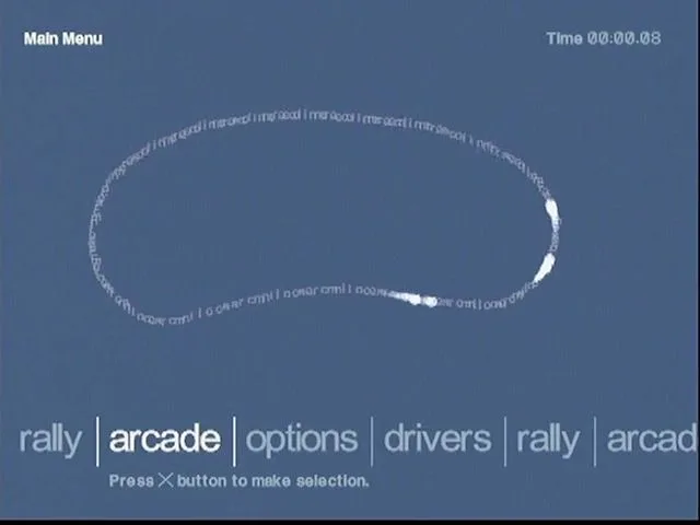 Screenshot from CMR2.0: main menu UI